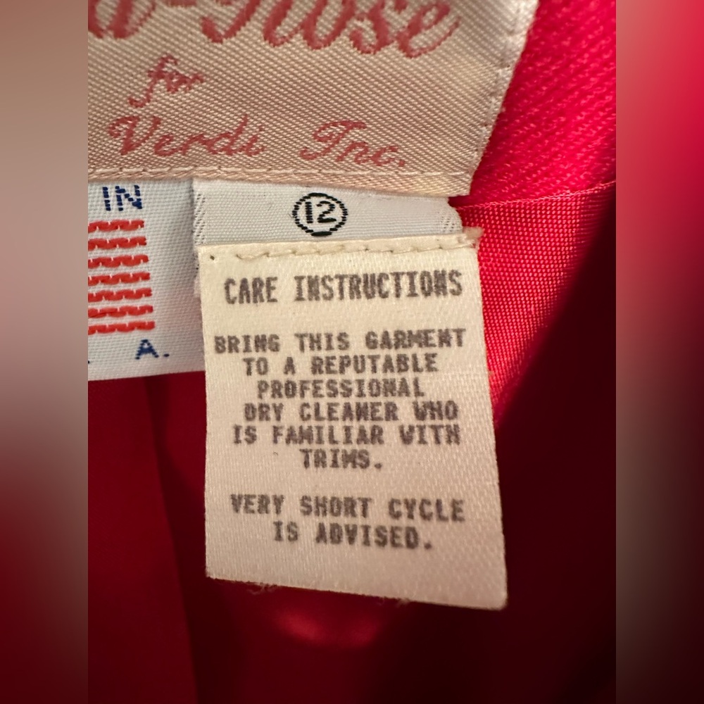 Vintage Elissa Rose Red Blazer Fringe Beaded Size 12 Native American Blazer USA - Picture 10 of 10